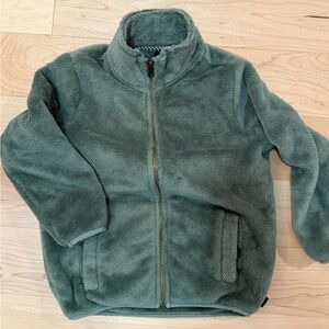 Volcom Kids Green Plush Full-Zip Jacket